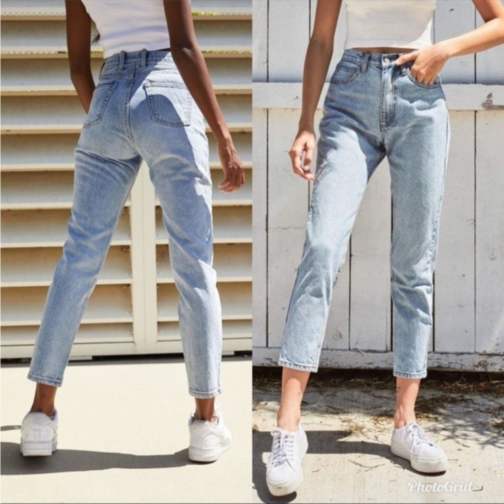 J Galt Brandy Melville High Rise Medium Wash Straight Leg Jeans Womens XS